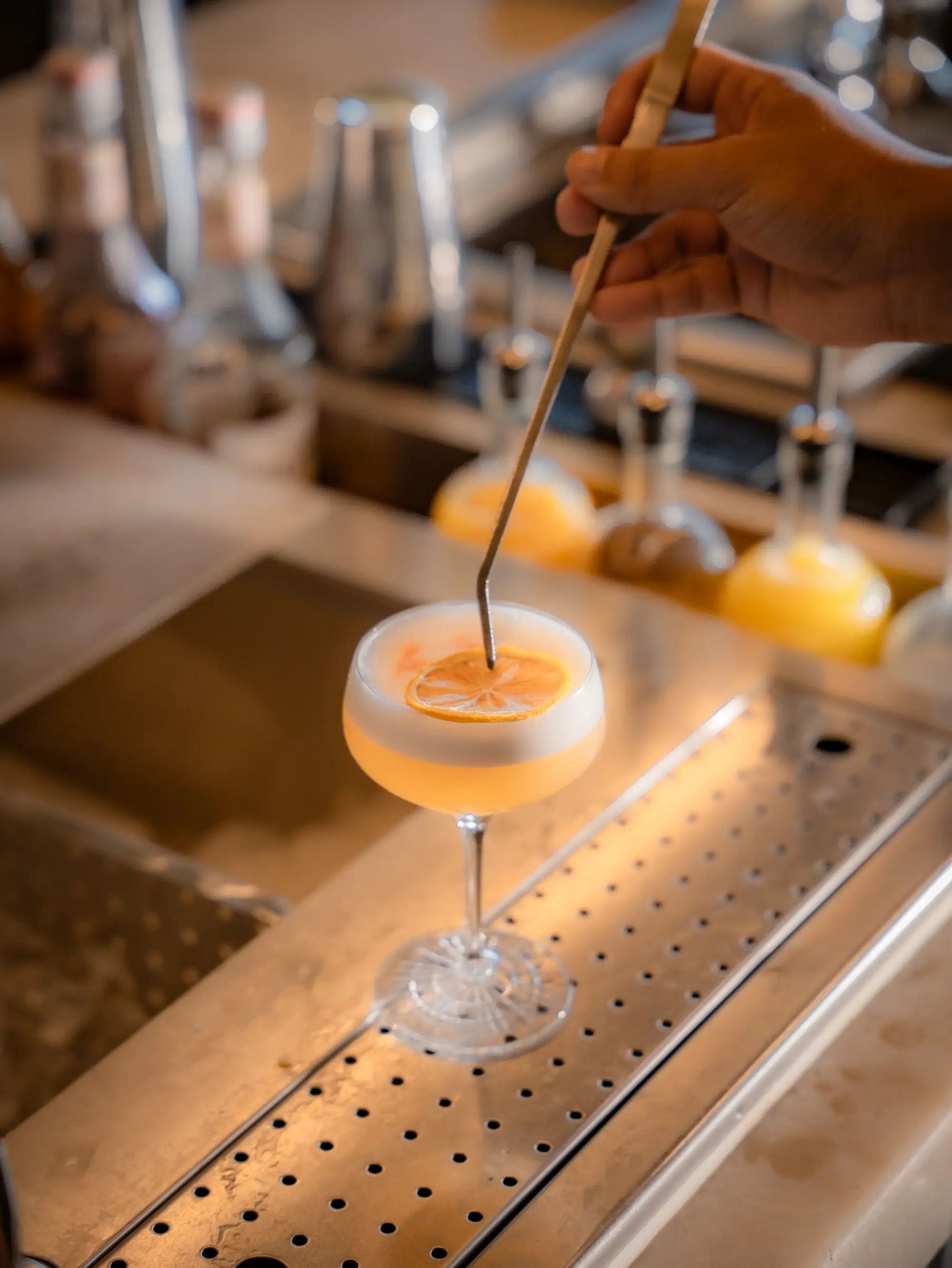 Bar detail in warm light